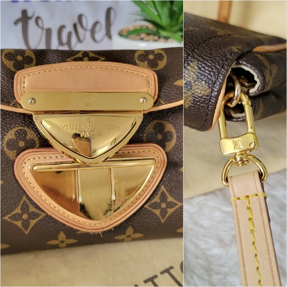 💕DISCONTINUED Very Rare LOUIS VUITTON Pochette Beverly Crossbody Monogram - Picture 5 of 16